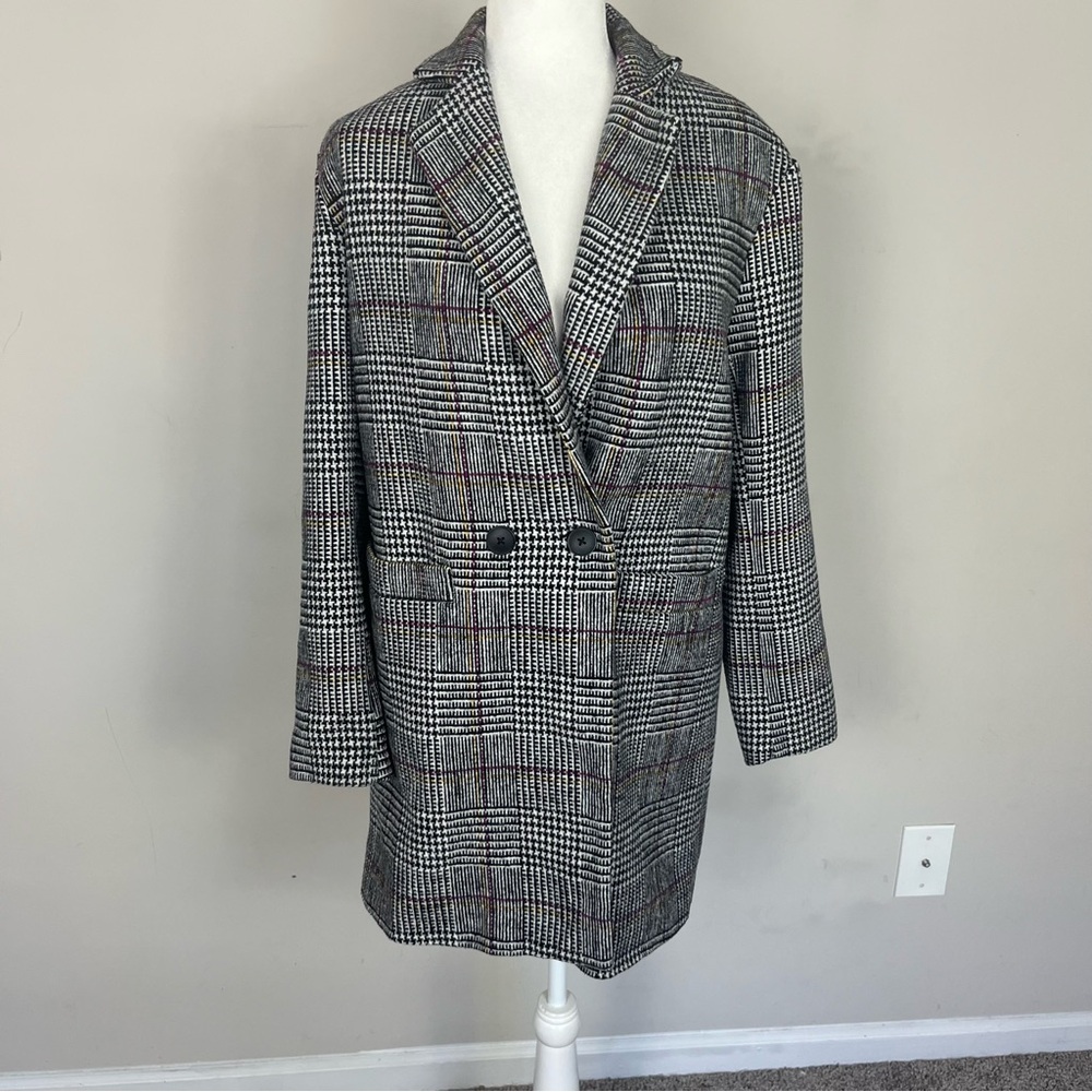 RD STYLE DANA DOUBLE BREASTED PLAID COAT SIZE XS - Picture 6 of 16